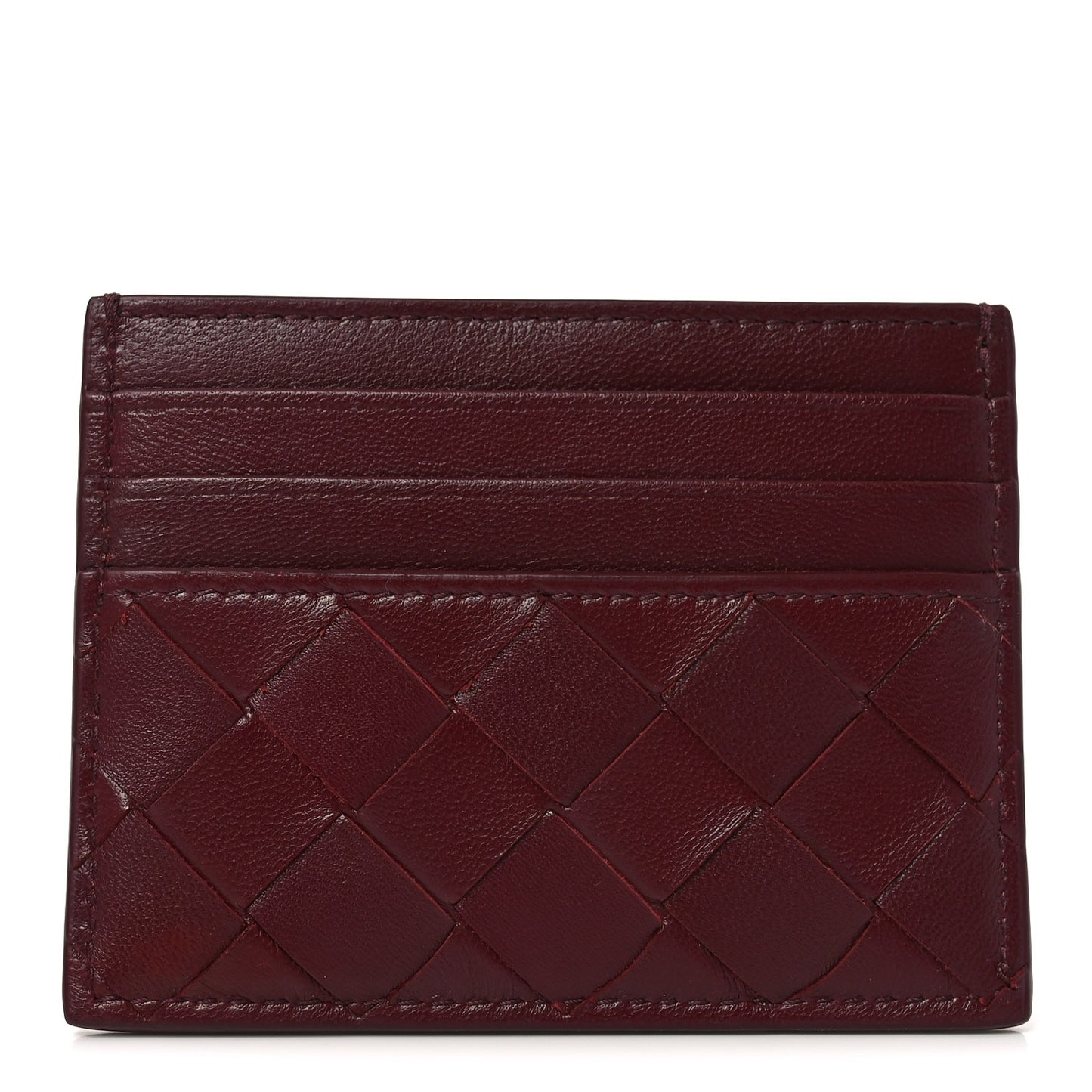 Nappa Intrecciato Card Holder Barolo