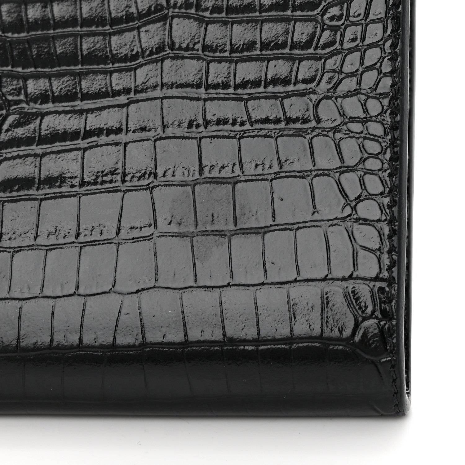 Givenchy Calfskin Crocodile Embossed Mini Phone Crossbody Bag Black 12 of 14