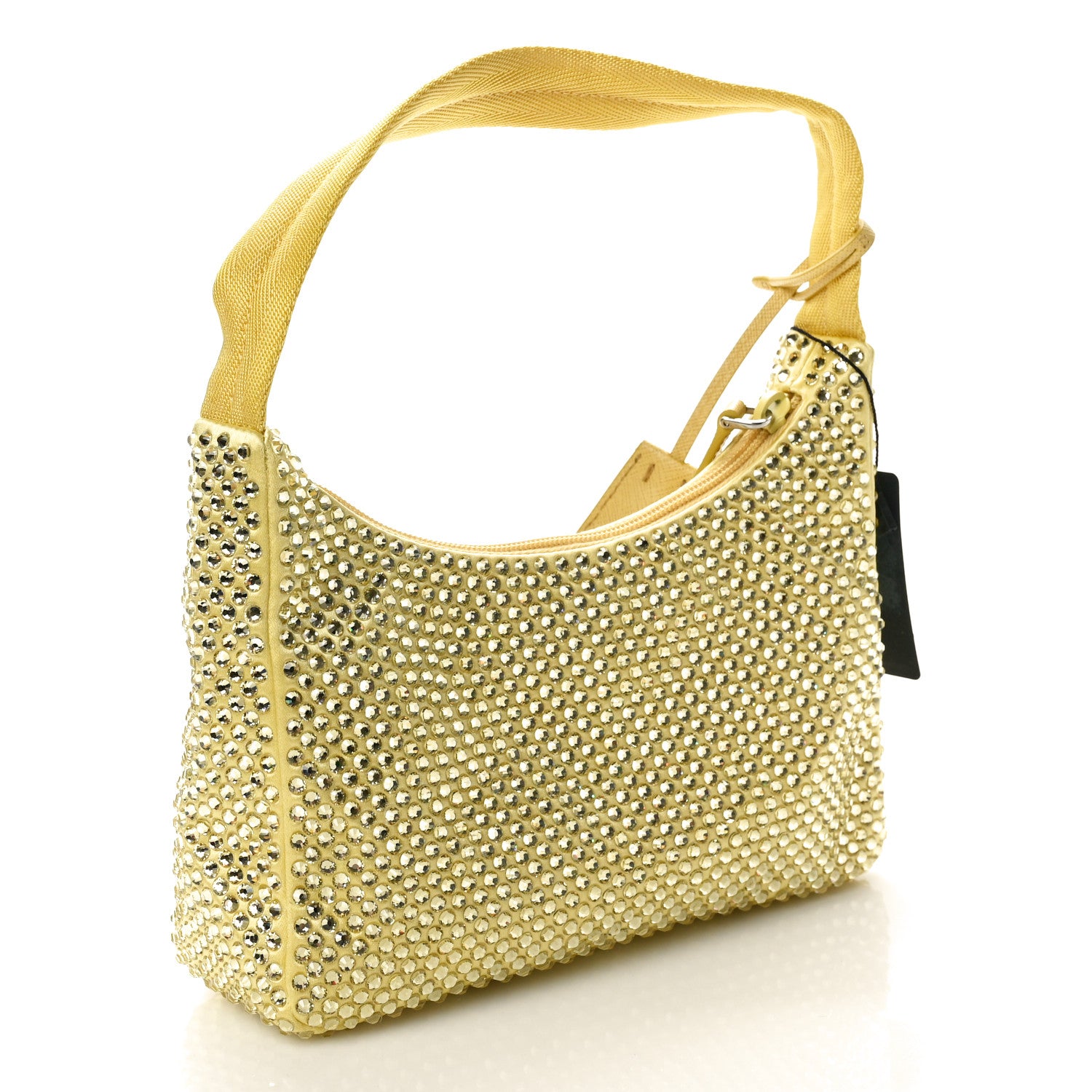 Prada Satin Crystal Mini Re-Edition 2000 Bag Ananas 2 of 10