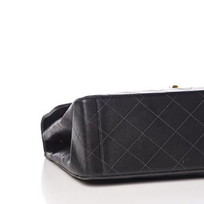 Chanel Lambskin Quilted XL Jumbo Single Flap Black 9 of 10