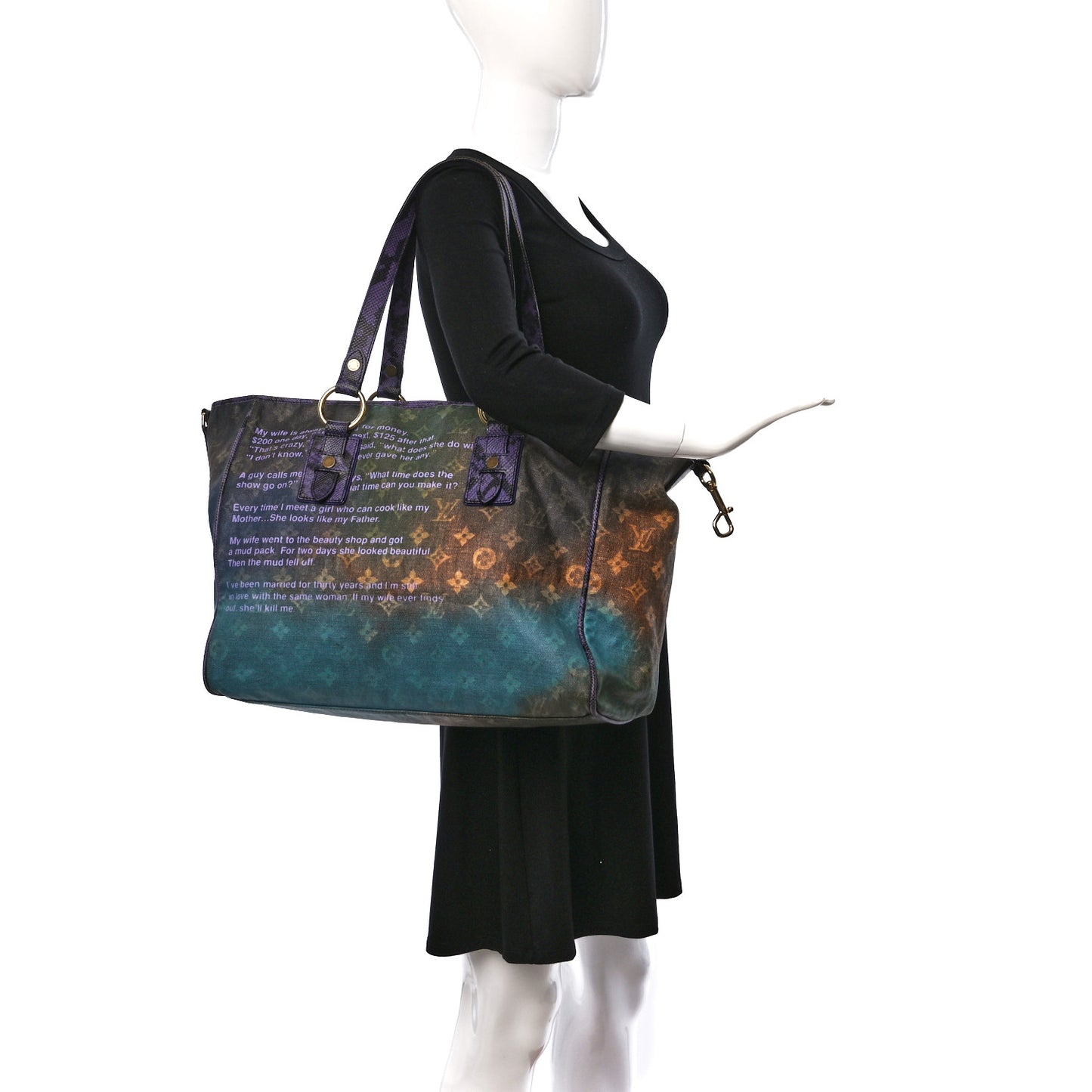 Richard Prince Monogram Karung Heartbreak Jokes Tote