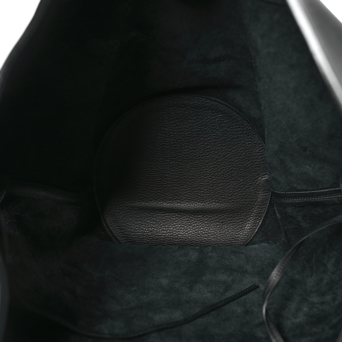 Pebbled Sport Calfskin Medium Lotus Tote Black