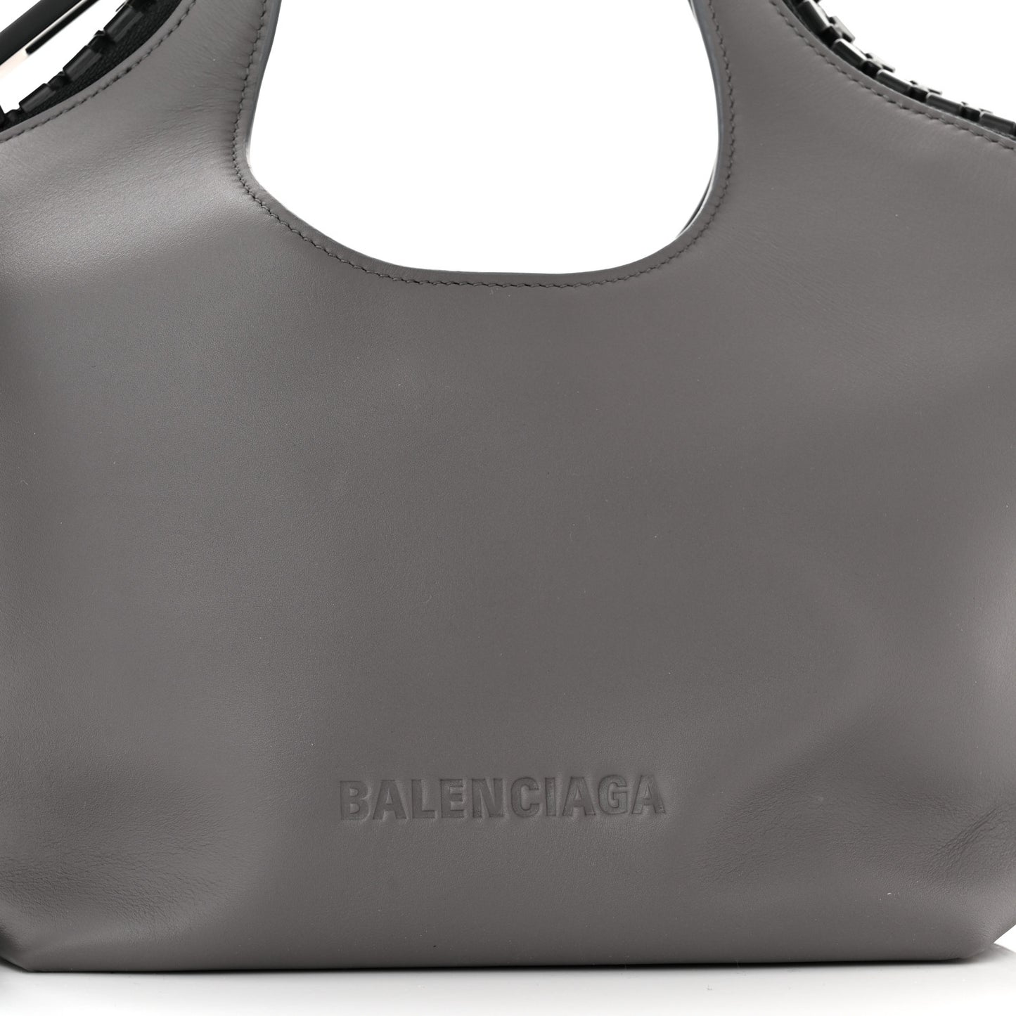 Calfskin Megazip Tote Grey