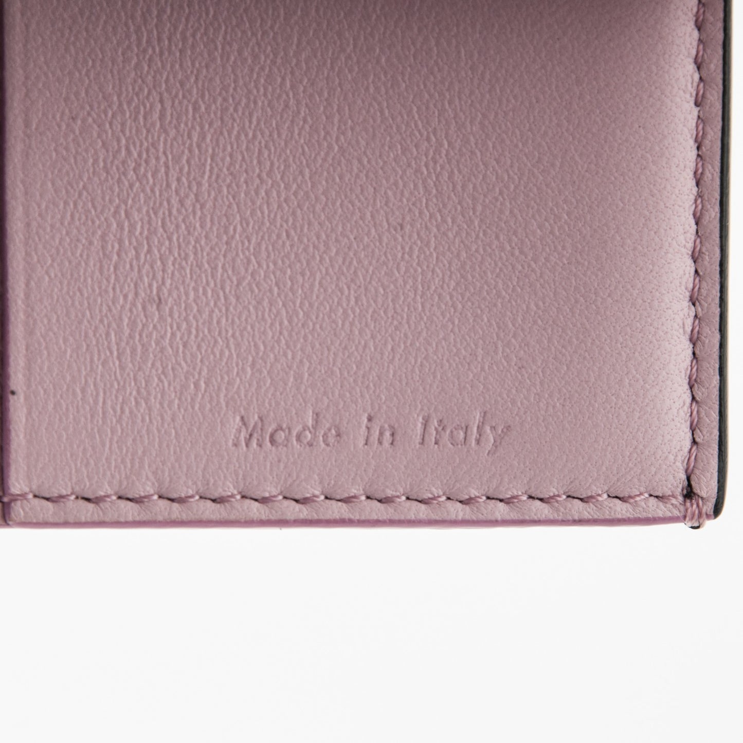 Palmelato Calfskin Strap Folded Card Holder Pink
