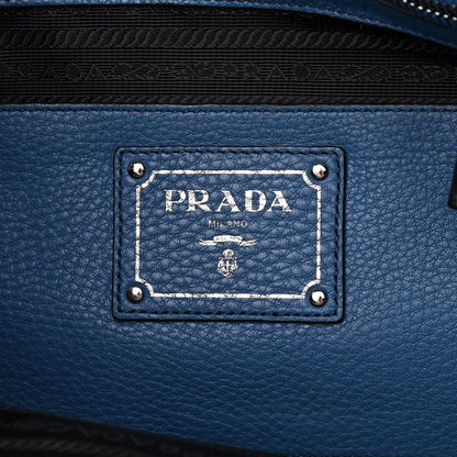 Prada Vitello Daino Double Handle Satchel Inchiostro 5 of 8