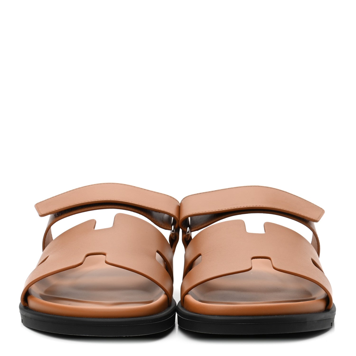 Hermes Calfskin Mens Chypre Sandals 42 Gold 2 of 8
