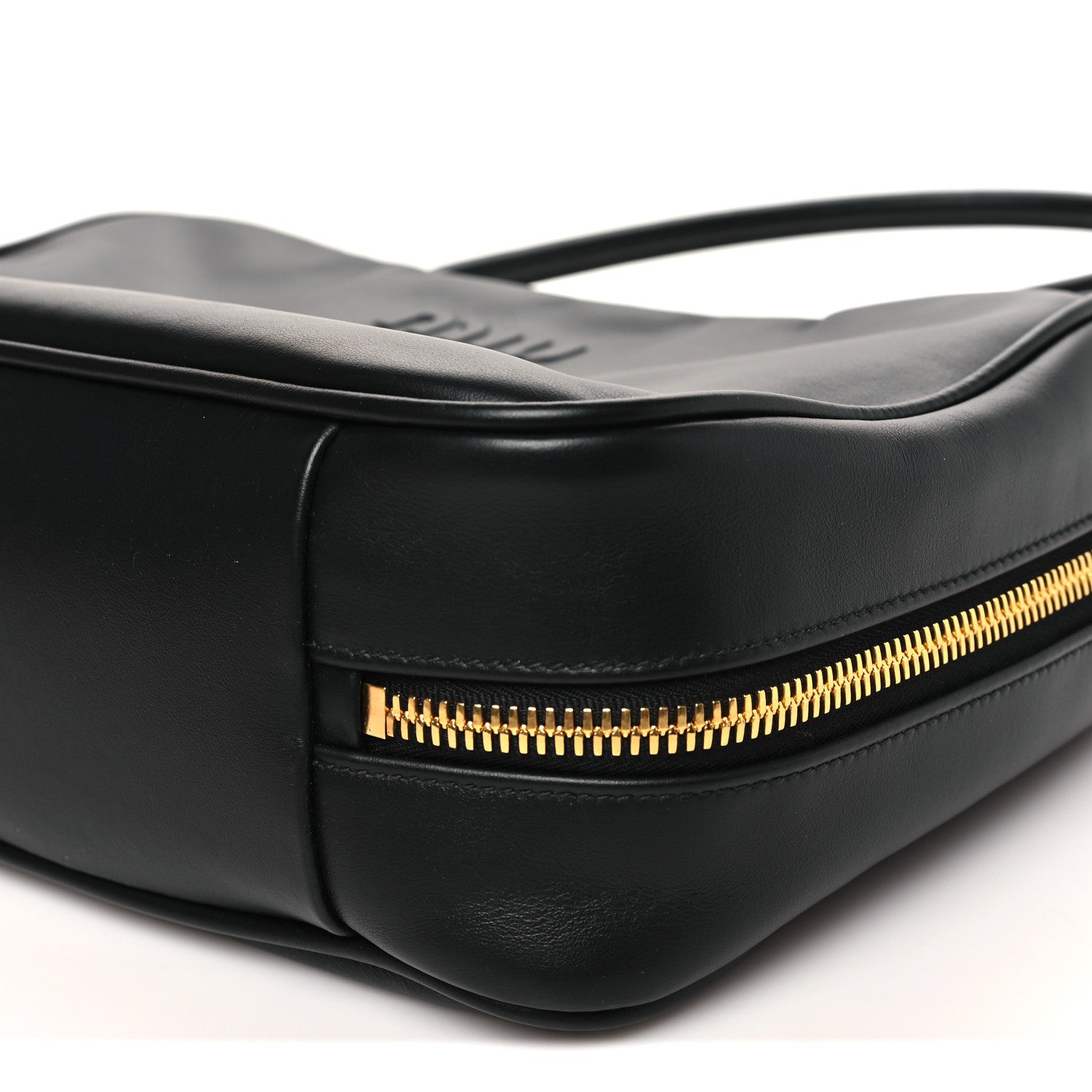 Miu Miu Calfskin Softy Medium Beau Top Handle Bag Black 9 of 11