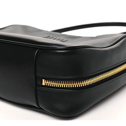 Miu Miu Calfskin Softy Medium Beau Top Handle Bag Black 9 of 11