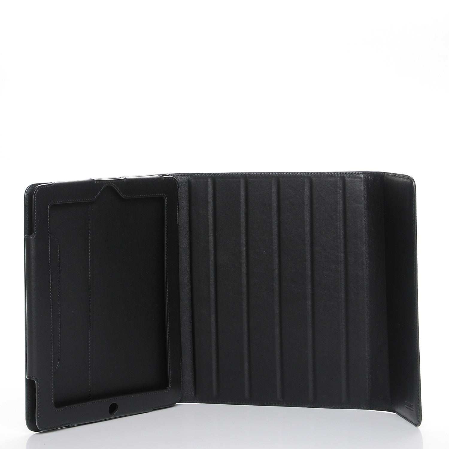 Versace Calfskin PVC Barocco Printed Ipad Case Black Gold 5 of 7