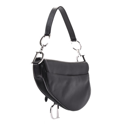 Christian Dior Calfskin Saddle Bag Black 2 of 9