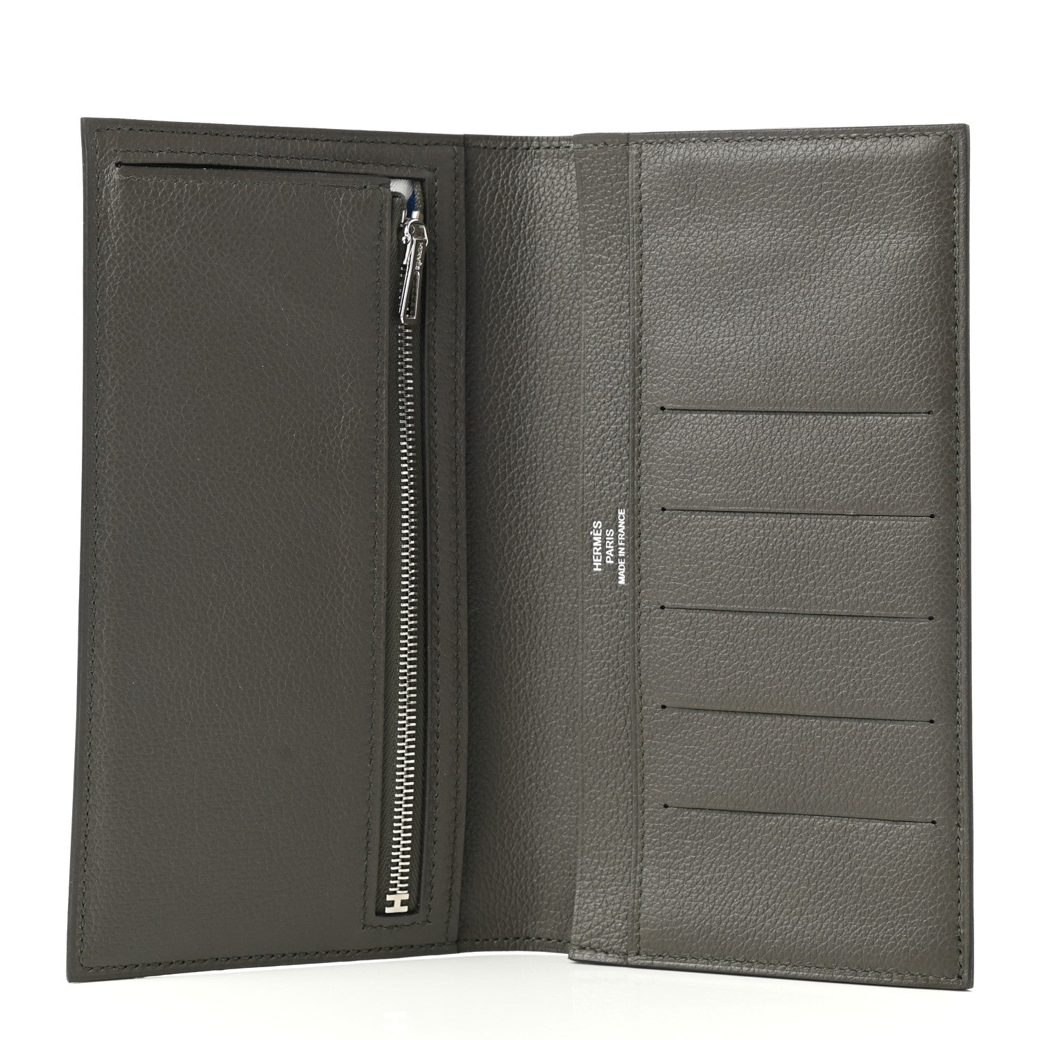 Hermes Evercolor Citizen Twill Long Wallet Vert De Gris 5 of 9