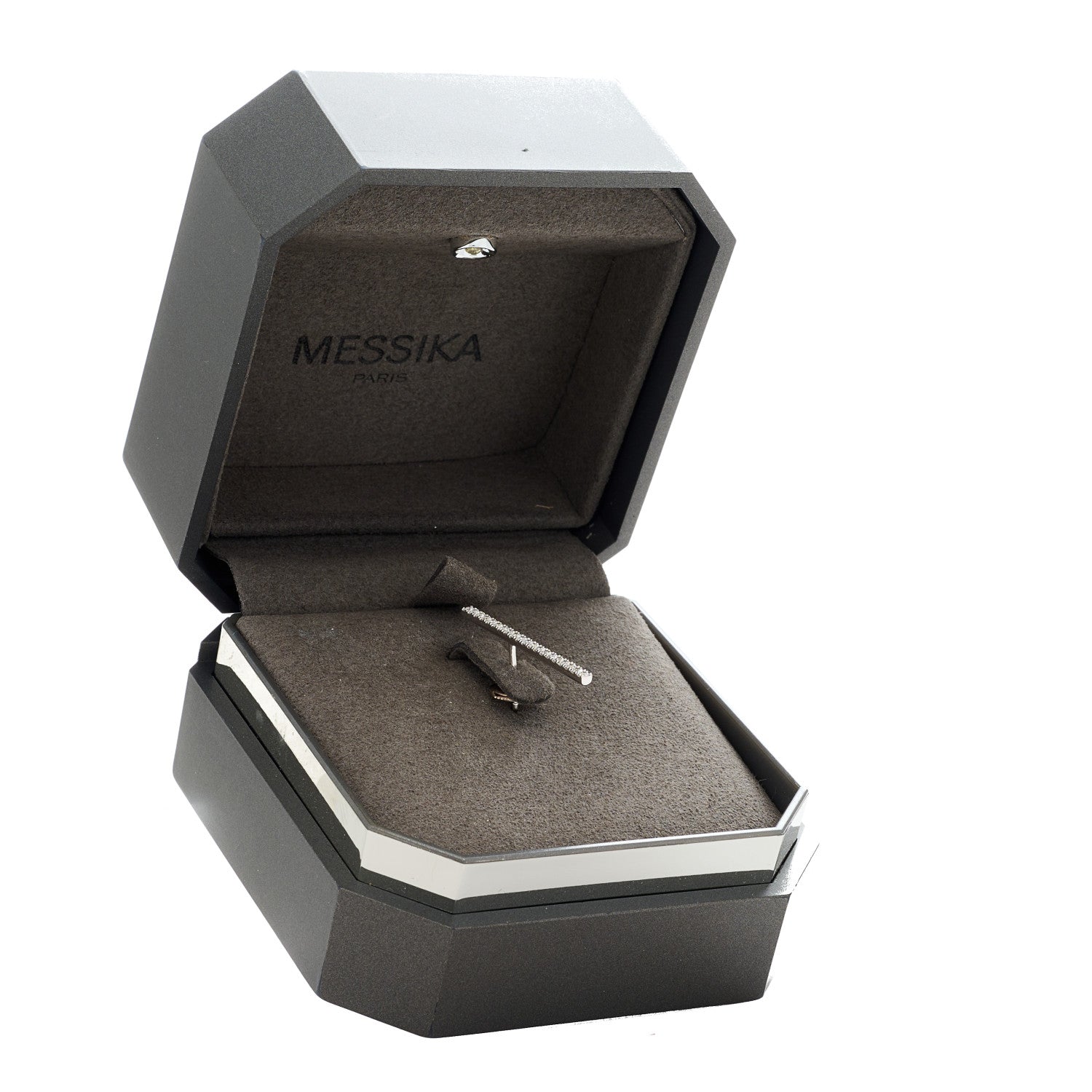 Messika 18K White Gold Diamond Gatsby Single Bar Earring 5 of 5