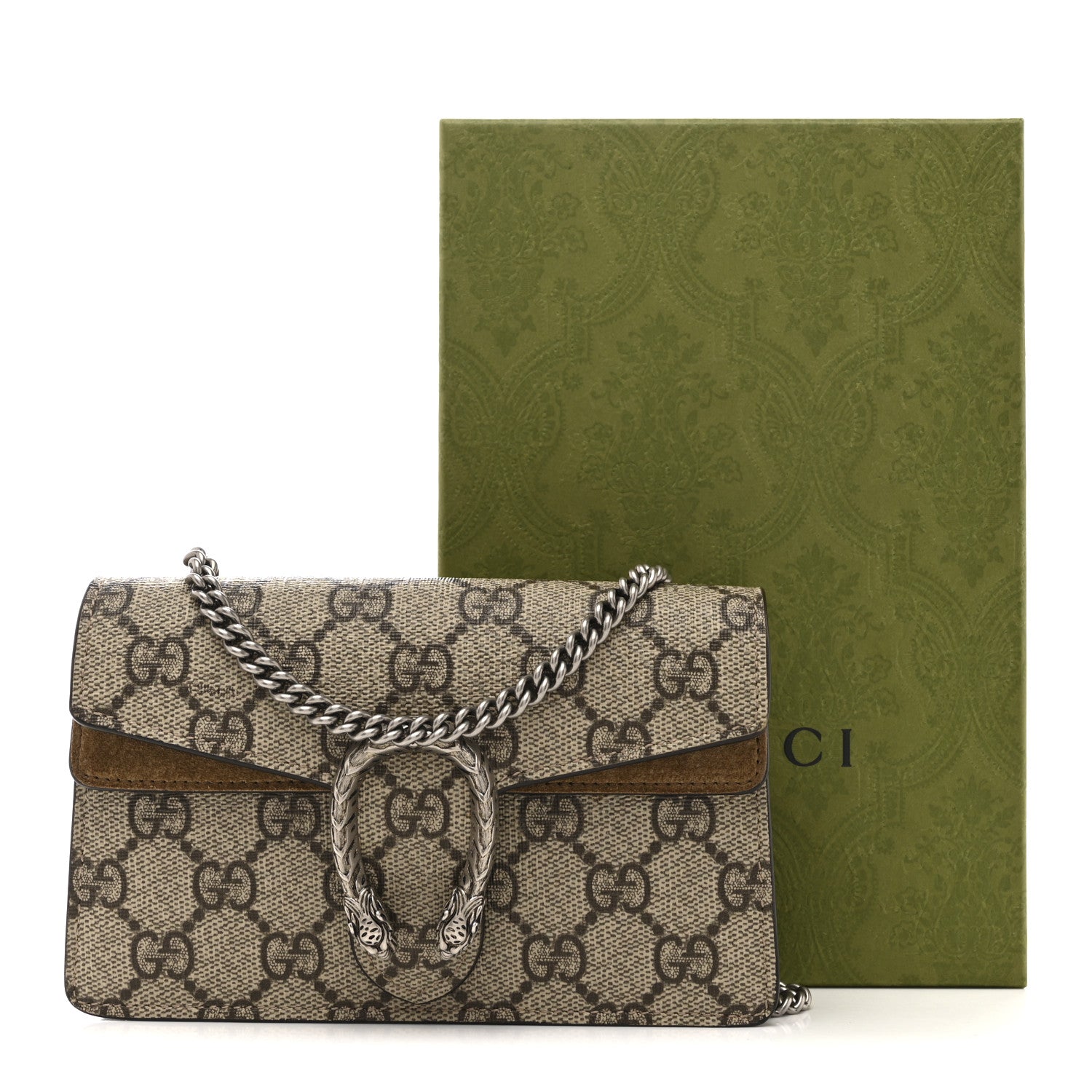 Gucci GG Supreme Monogram Super Mini Dionysus Shoulder Bag Taupe 12 of 12