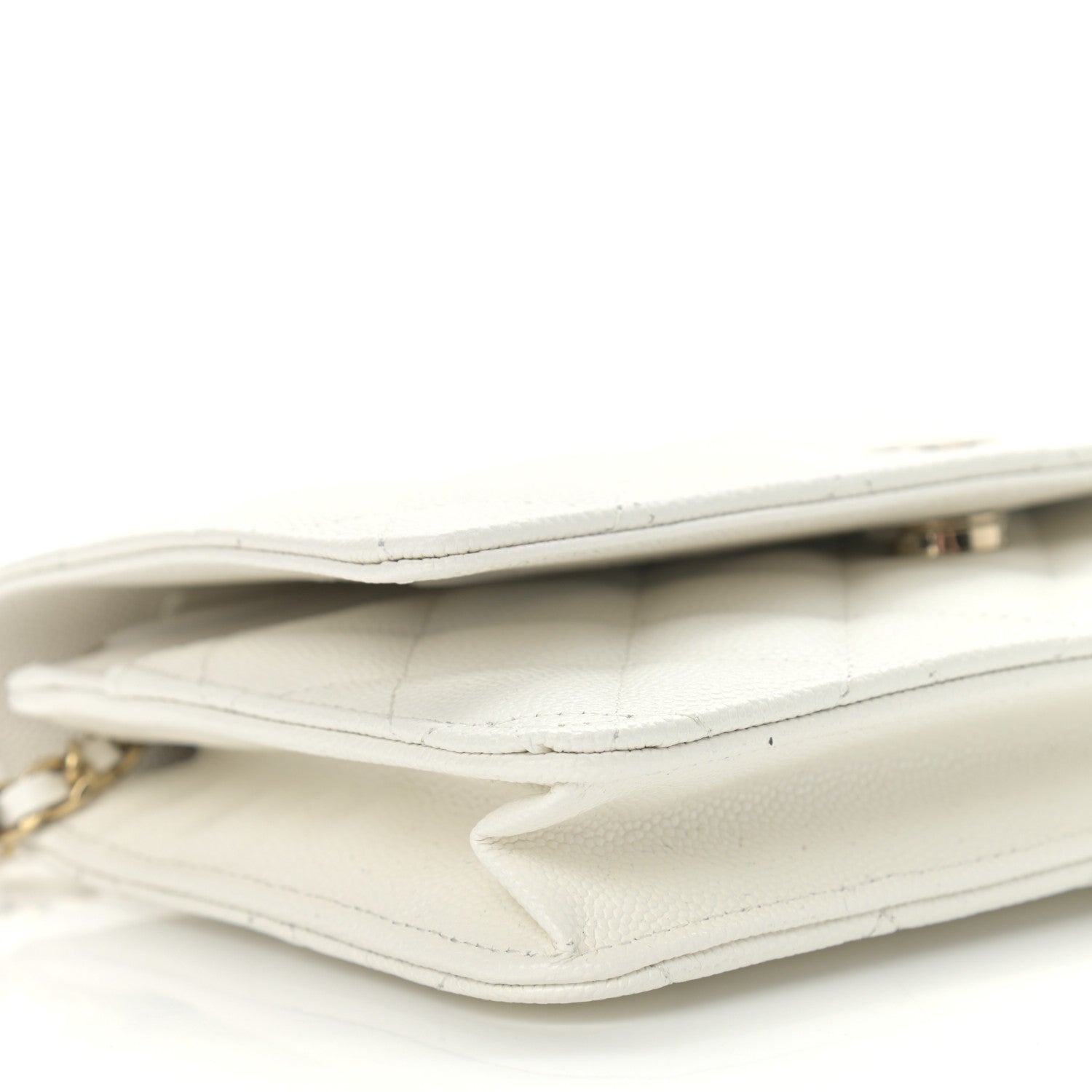 Chanel Caviar Quilted Wallet On Chain WOC White 10 of 12