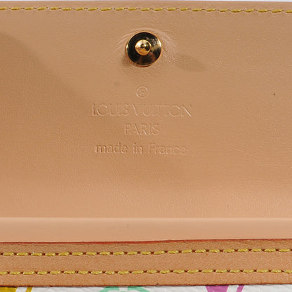 Louis Vuitton Monogram Multicolor Porte-Monnaie Plat Coin Purse White 6 of 7