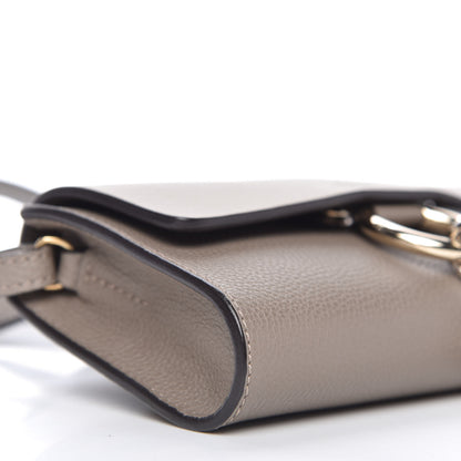 Chloe Suede Calfskin Mini Faye Shoulder Bag Motty Grey 6 of 10