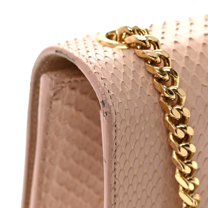 Saint Laurent Snakeskin Medium Classic Monogram Kate Tassel Satchel Beige 13 of 15