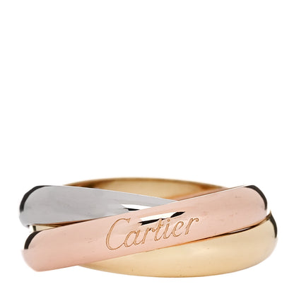 Cartier 18K Pink Yellow White Gold Classic Trinity Ring 55 7.25 1 of 5