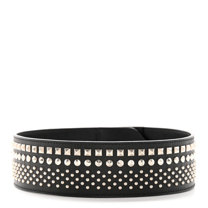 Gucci Moon Calfskin Studded Belt 75 30 Black 2 of 5