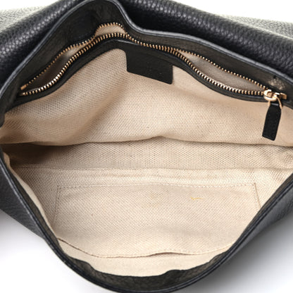 Gucci Pebbled Calfskin Medium Soho Flap Crossbody Black 4 of 8
