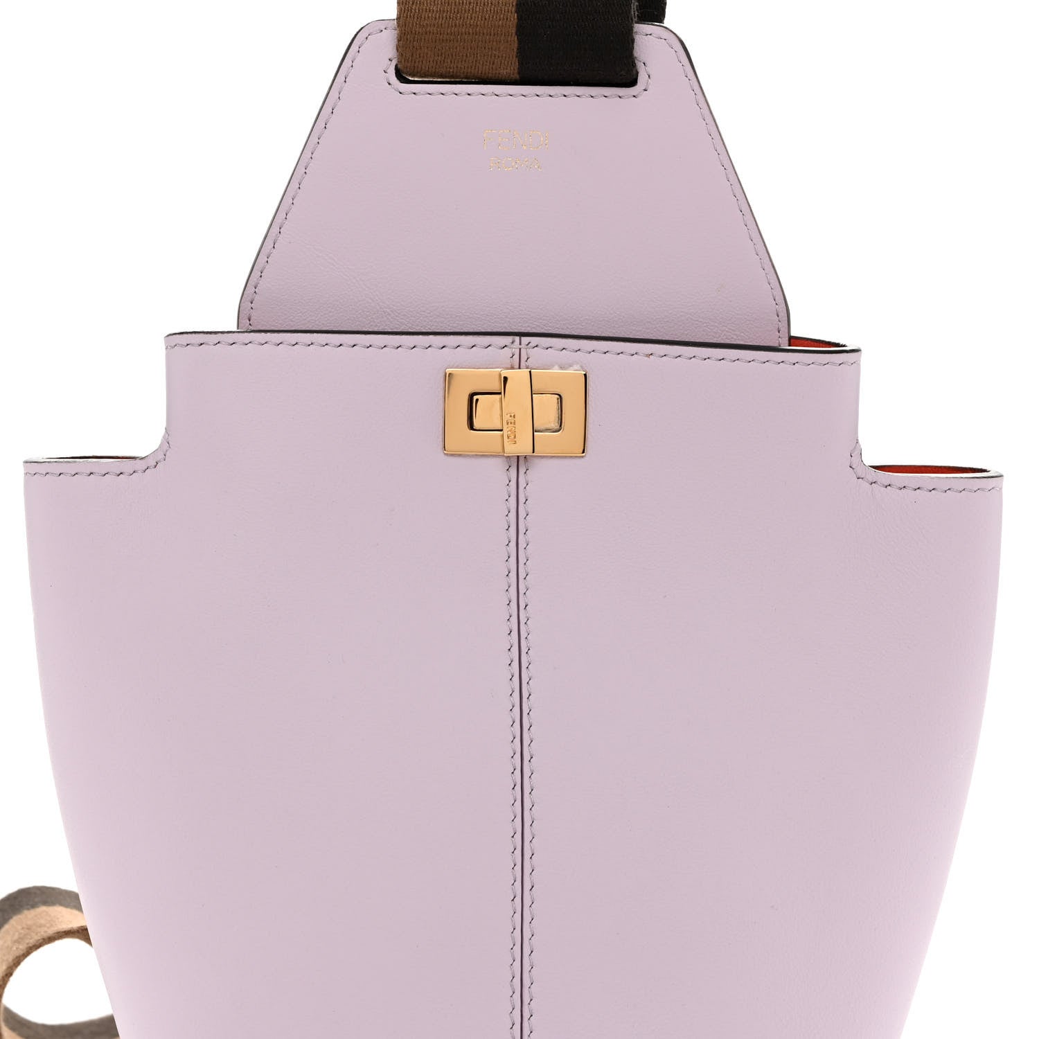 Fendi Vitello Grace Matte Mini Guitar Bag Anemone 7 of 9