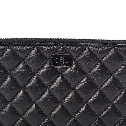 Chanel Aged Calfskin Quilted Medium Reissue Cosmetic Case So Black 8 of 9