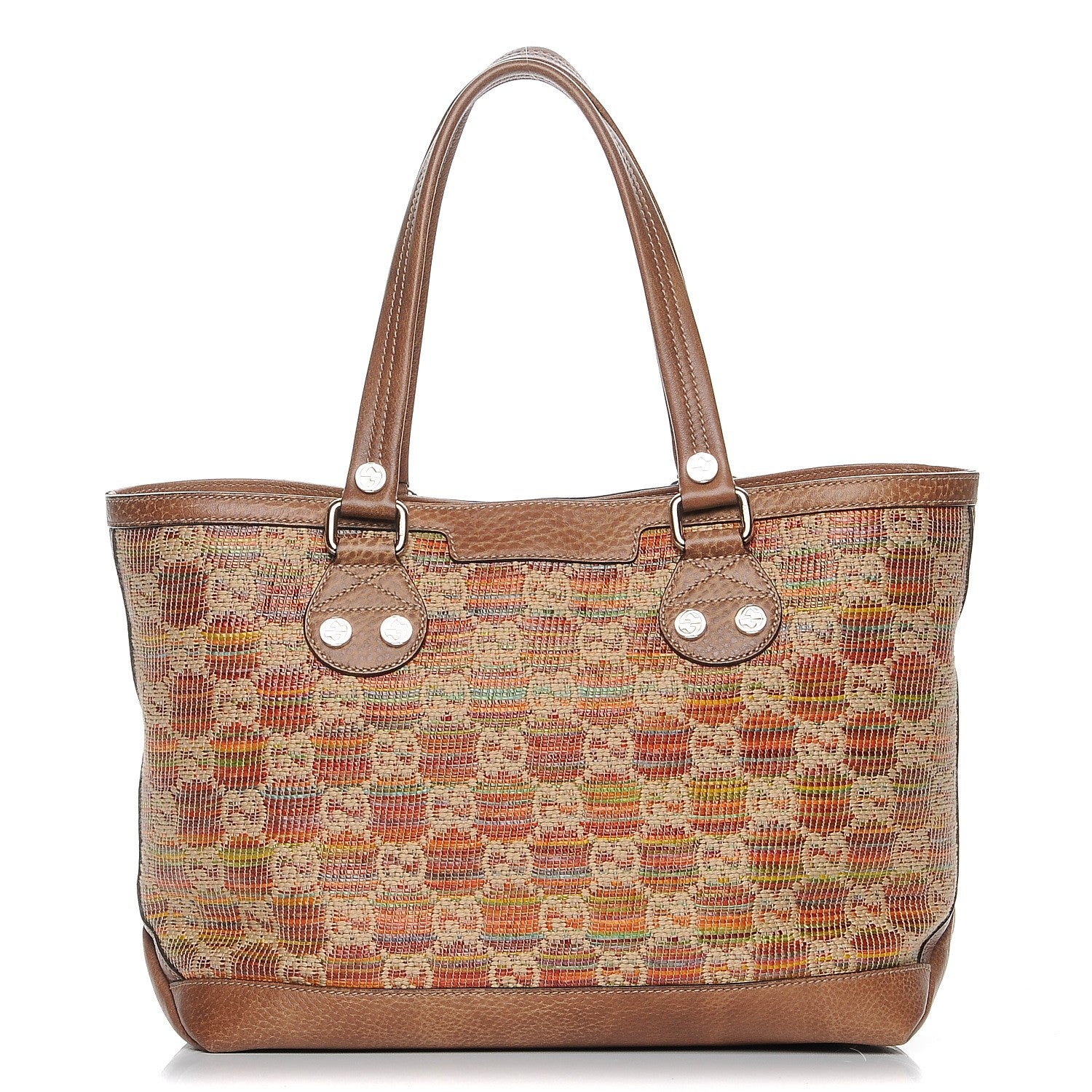 Gucci Straw Libeccio Monogram Large Sunset Tote Multicolor 1 of 8