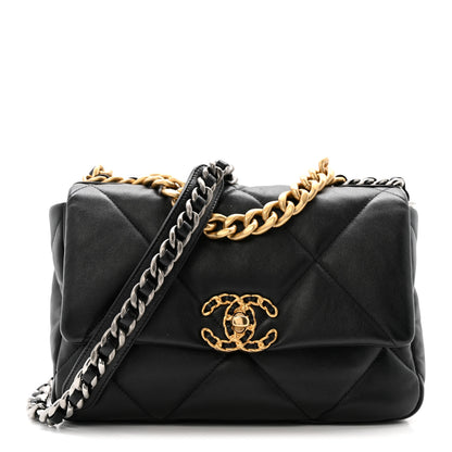 Chanel Lambskin Quilted Medium Chanel 19 Flap Black 1 of 11