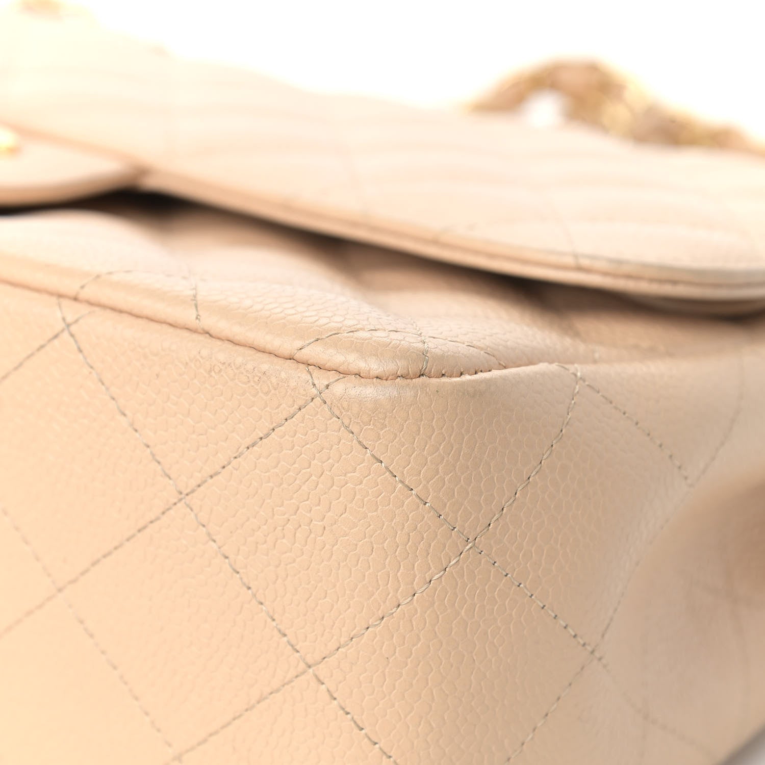Chanel Caviar Quilted Jumbo Double Flap Beige Clair 9 of 19