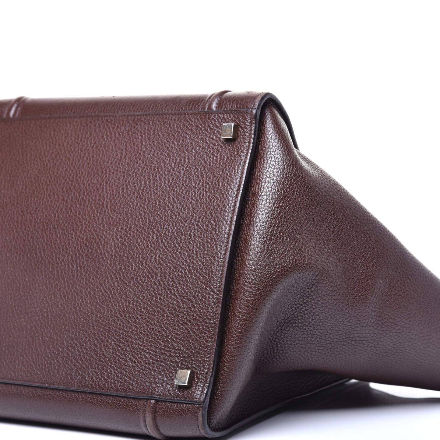 Grained Calfskin Medium Phantom Luggage Brown