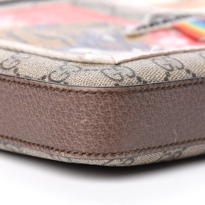 Gucci Soft GG Supreme Monogram Courrier Web Medium Flat Messenger Bag Beige New Acero Multicolor 14 of 18