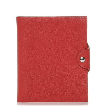 Hermes Togo Ulysse PM Notebook Cover Rouge Garance 1 of 10
