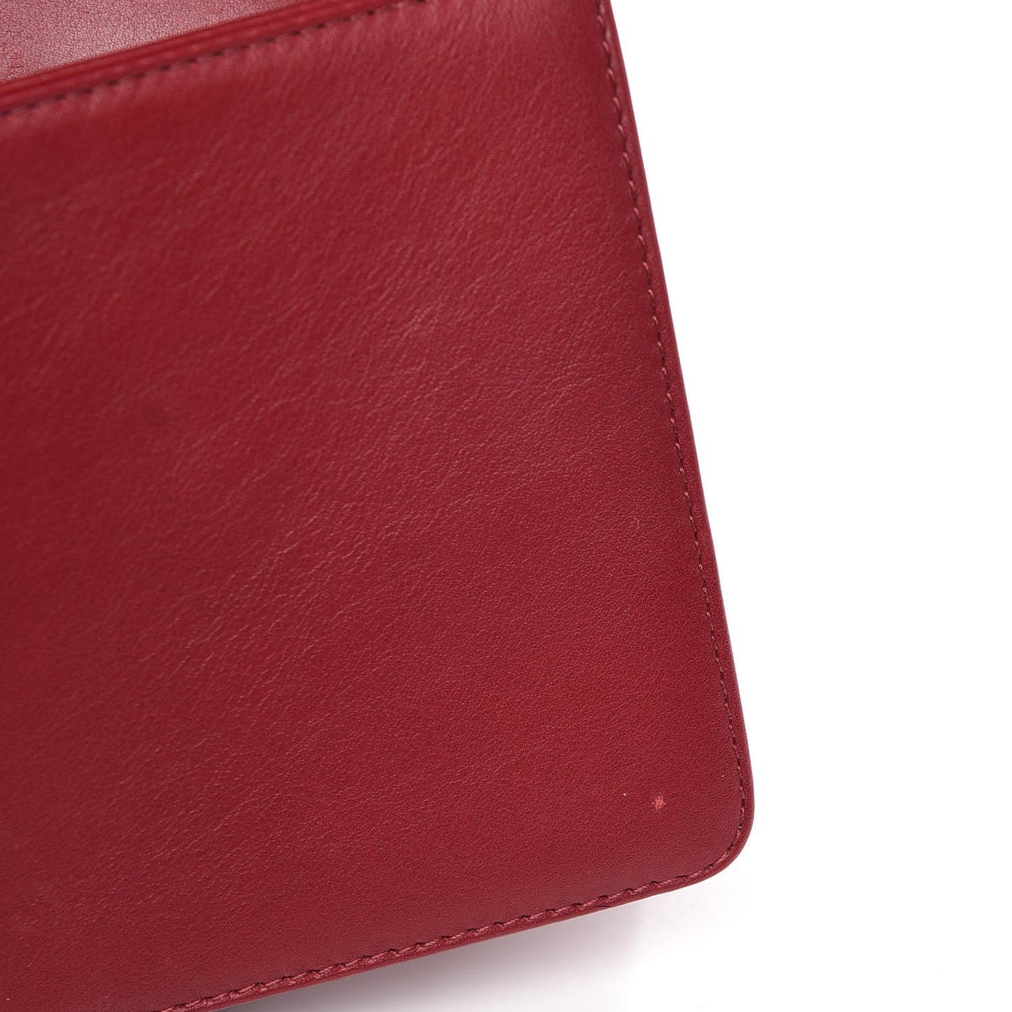 Calfskin Chevron Quilted Medium Chain Boy Flap Red