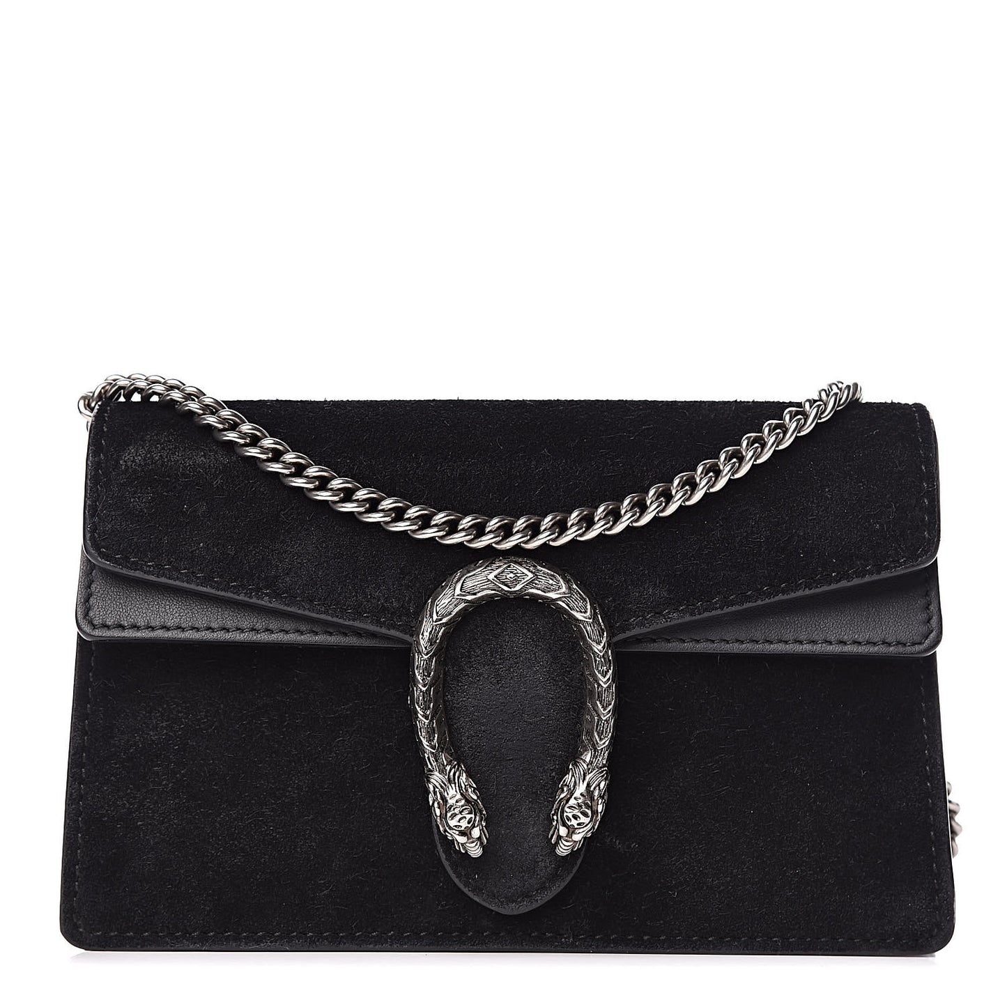 Suede Super Mini Dionysus Shoulder Bag Black