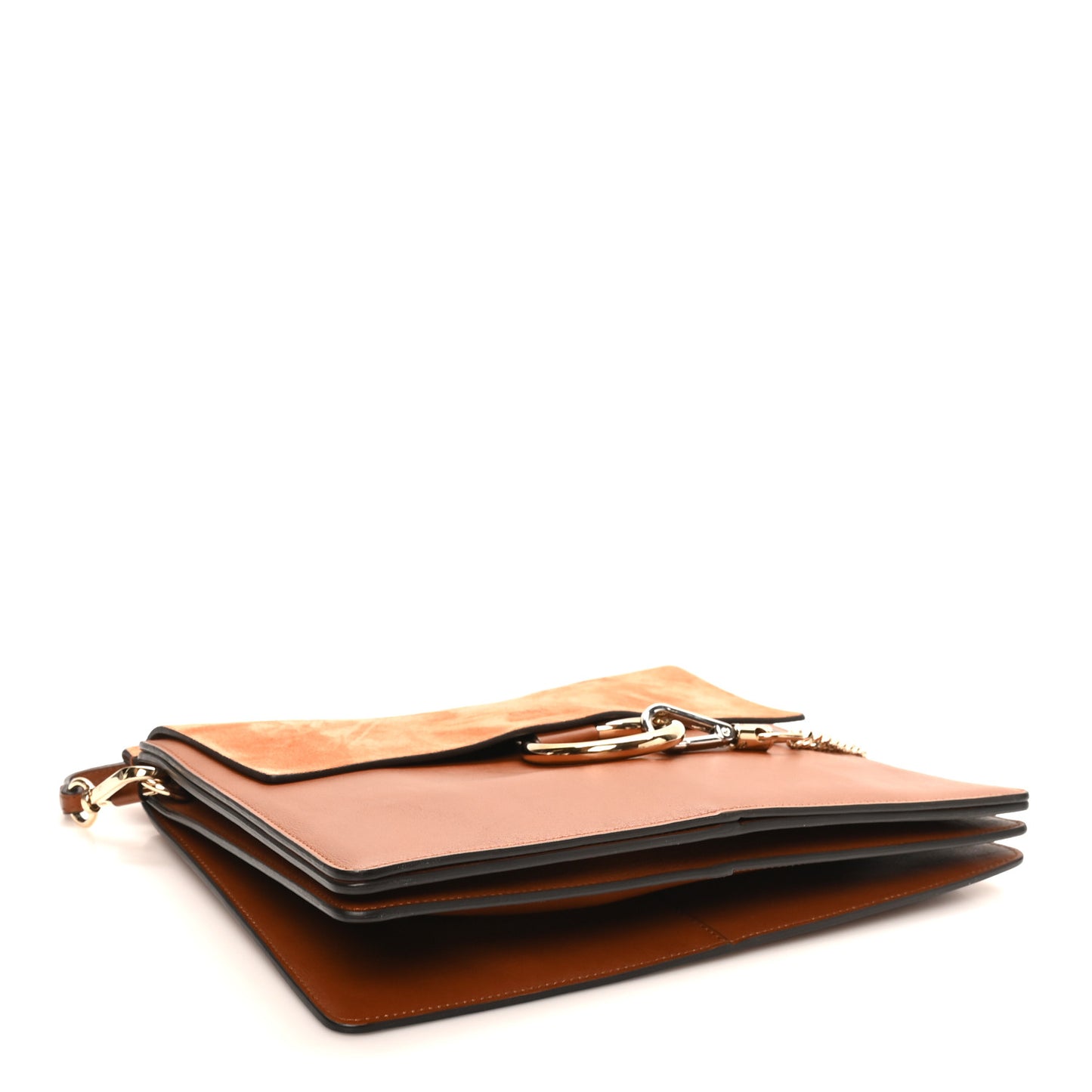 Suede Calfskin Medium Faye Shoulder Bag Tobacco