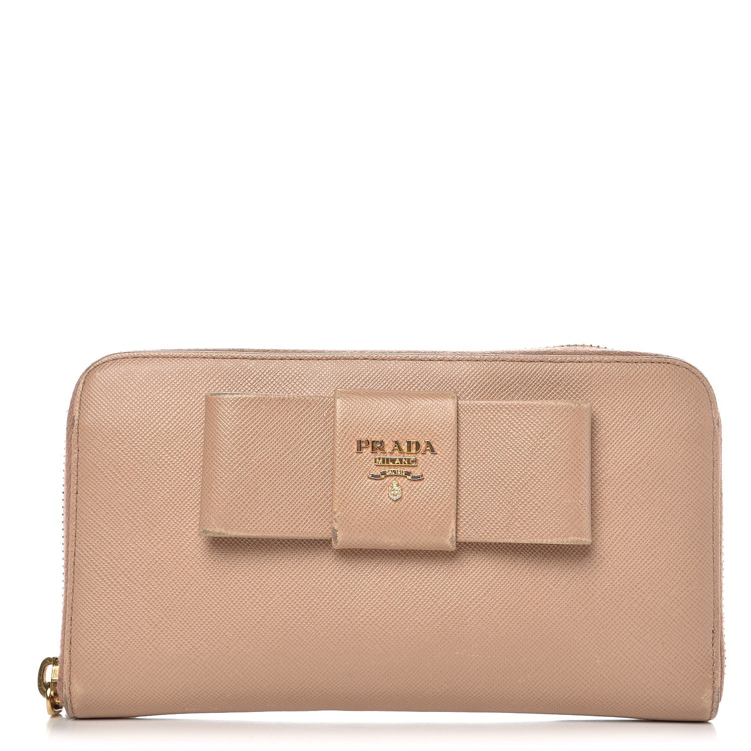 Prada Saffiano Fiocco Bow Zip Around Wallet Cammeo 1 of 10