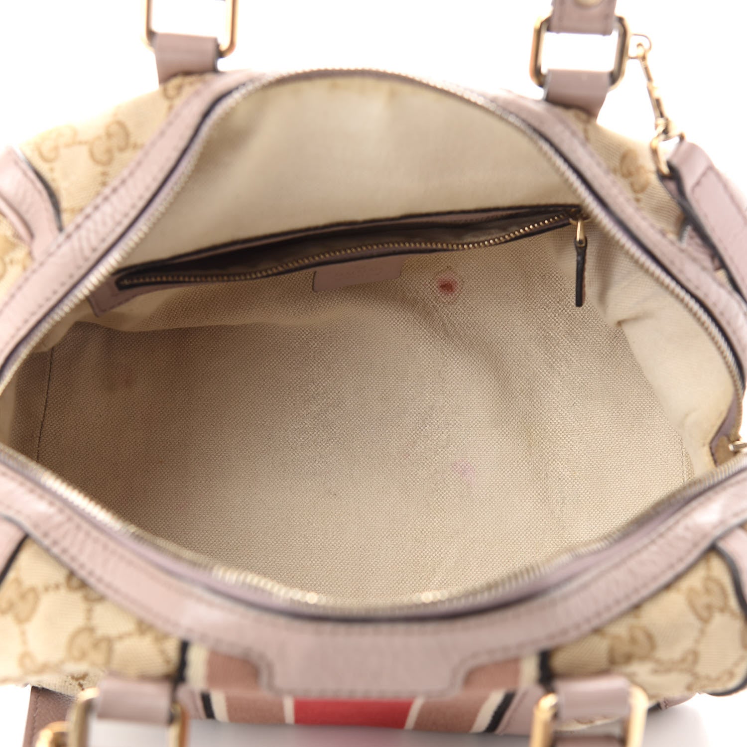 Gucci Monogram Vintage Web Small Boston Lilac 5 of 13