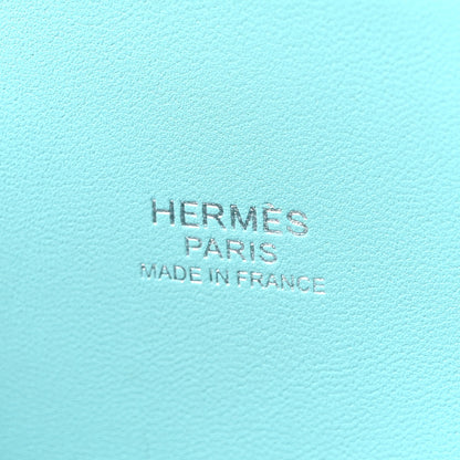 Hermes Taurillon Clemence Bolide 35  Bleu Atoll 6 of 10