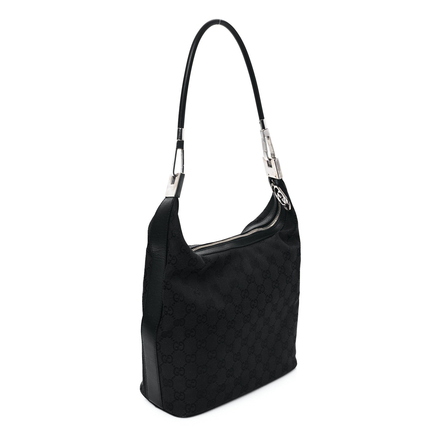 Gucci Monogram GG Small Clasp Hobo Black 3 of 10