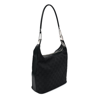 Gucci Monogram GG Small Clasp Hobo Black 3 of 10