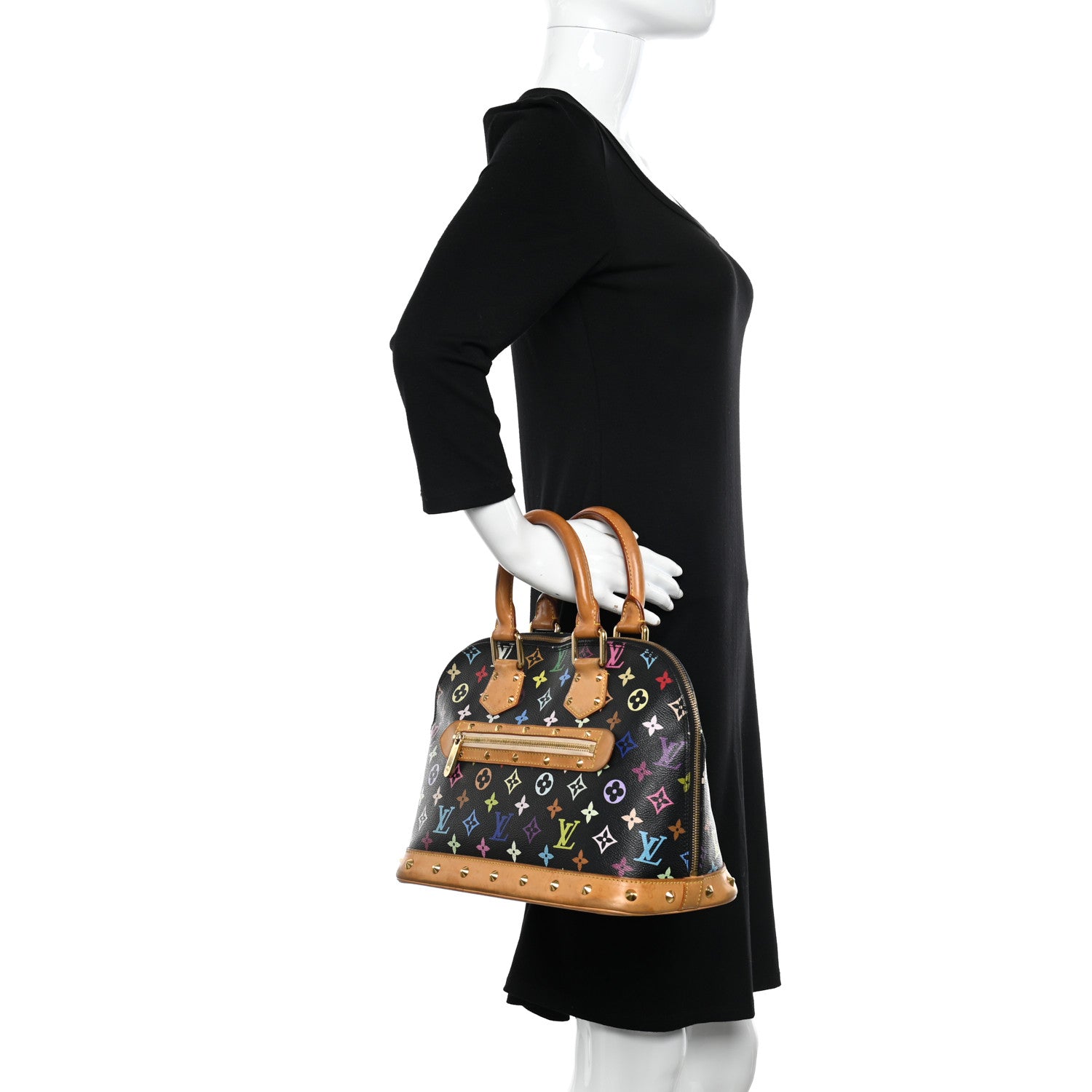 Louis Vuitton Monogram Multicolor Alma Black 2 of 14