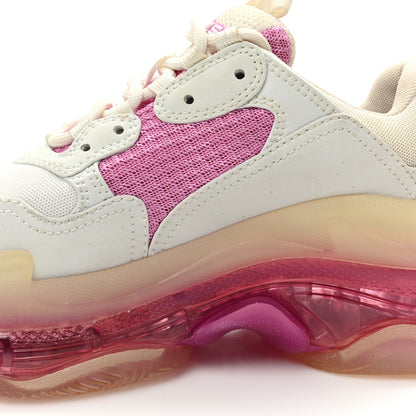 Balenciaga Fabric Mesh Clear Sole Womens Triple S Sneakers 36 White Pink 9 of 9