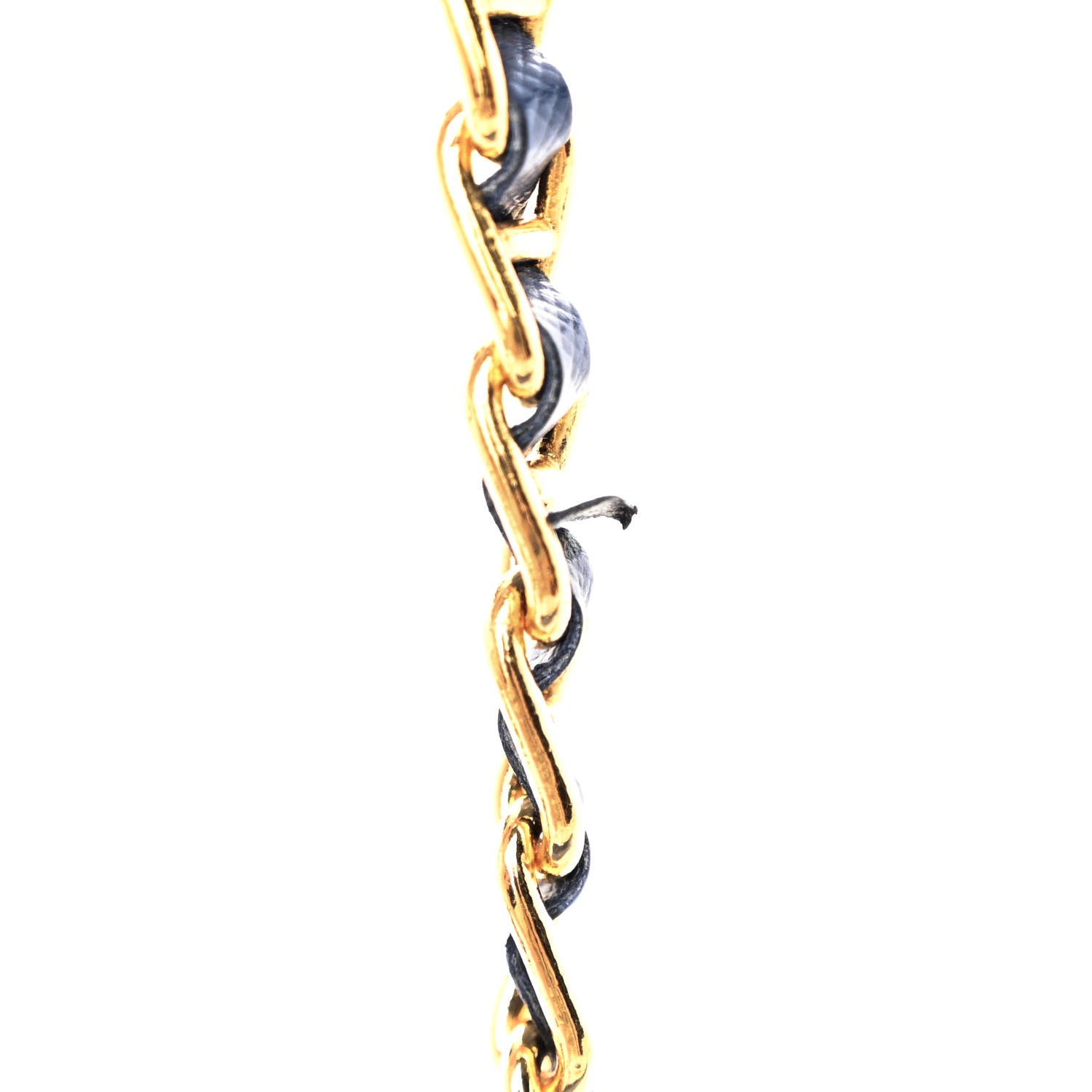 Prada Saffiano Metal Oro Chain Wallet Bleuette 9 of 9