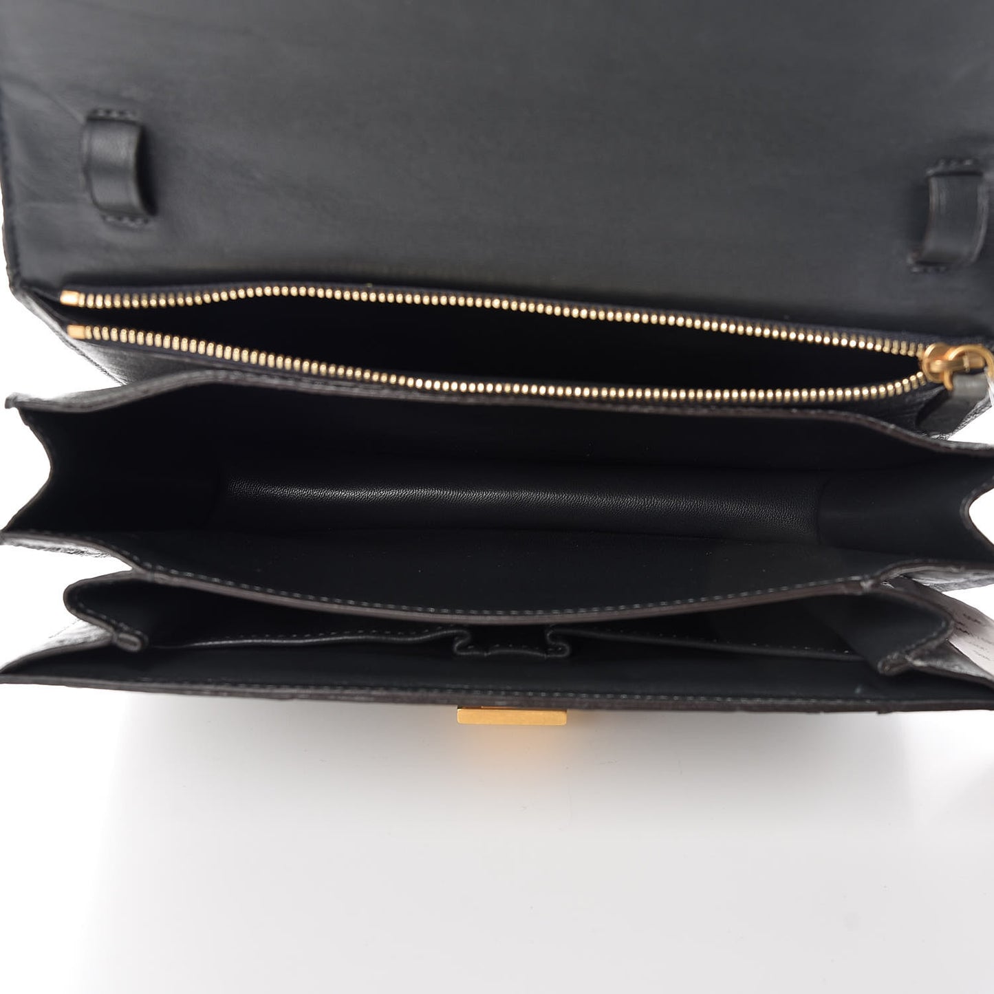 Ostrich Medium Classic Box Flap Bag Storm