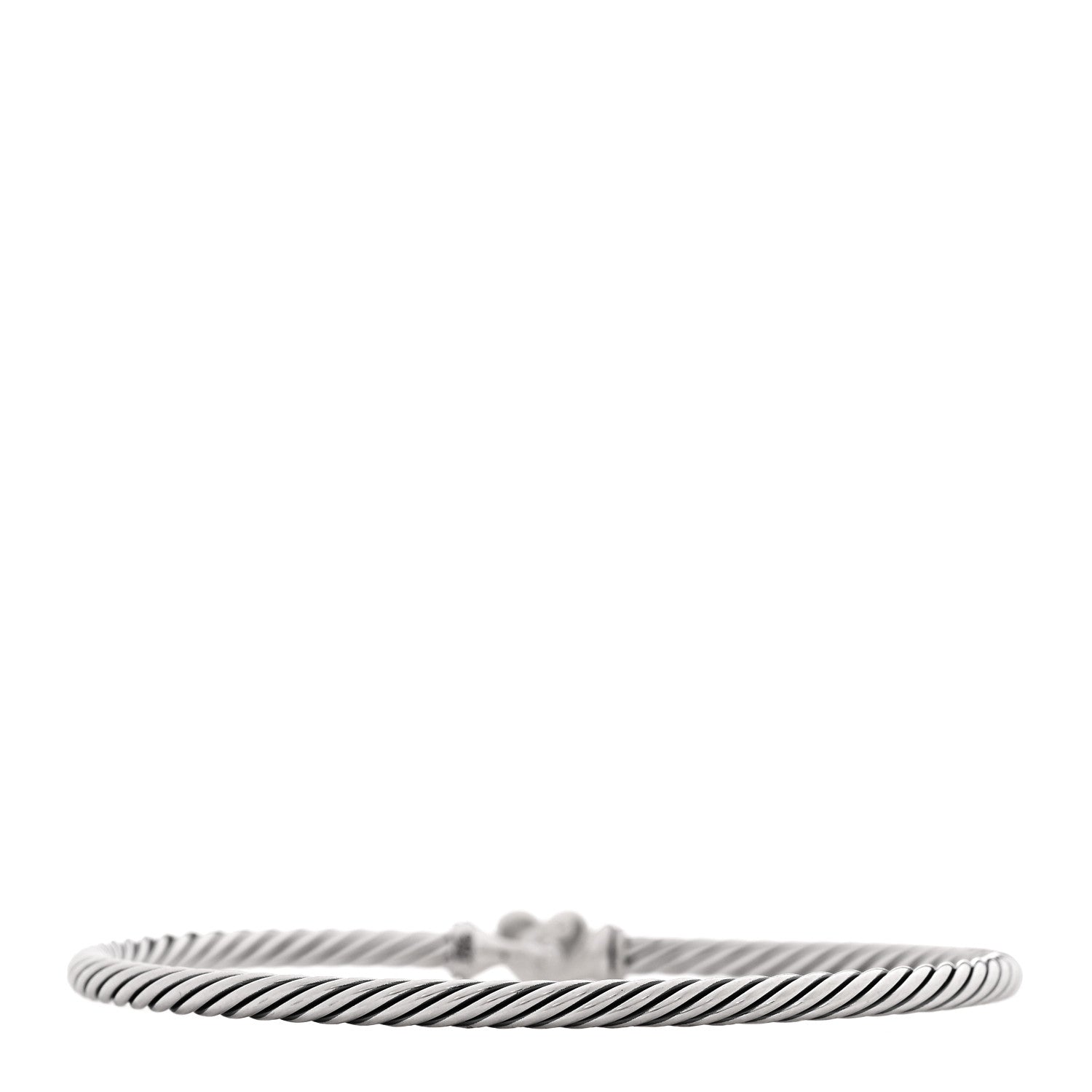 David Yurman Sterling Silver Diamond Cable Collectibles Heart Bracelet 2 of 4