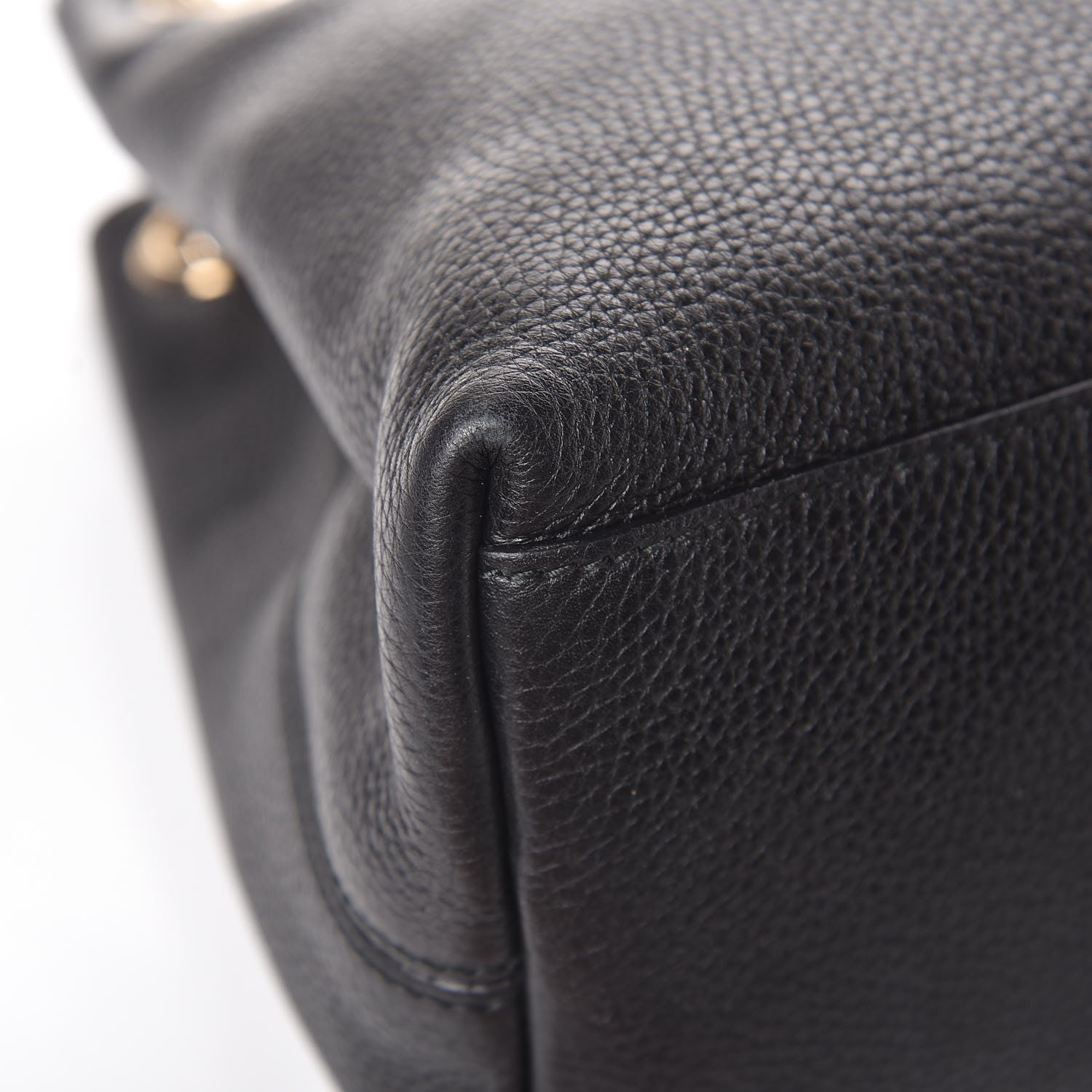 Gucci Pebbled Calfskin Medium Soho Chain Shoulder Bag Black 10 of 11