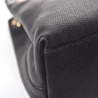 Gucci Pebbled Calfskin Medium Soho Chain Shoulder Bag Black 10 of 11