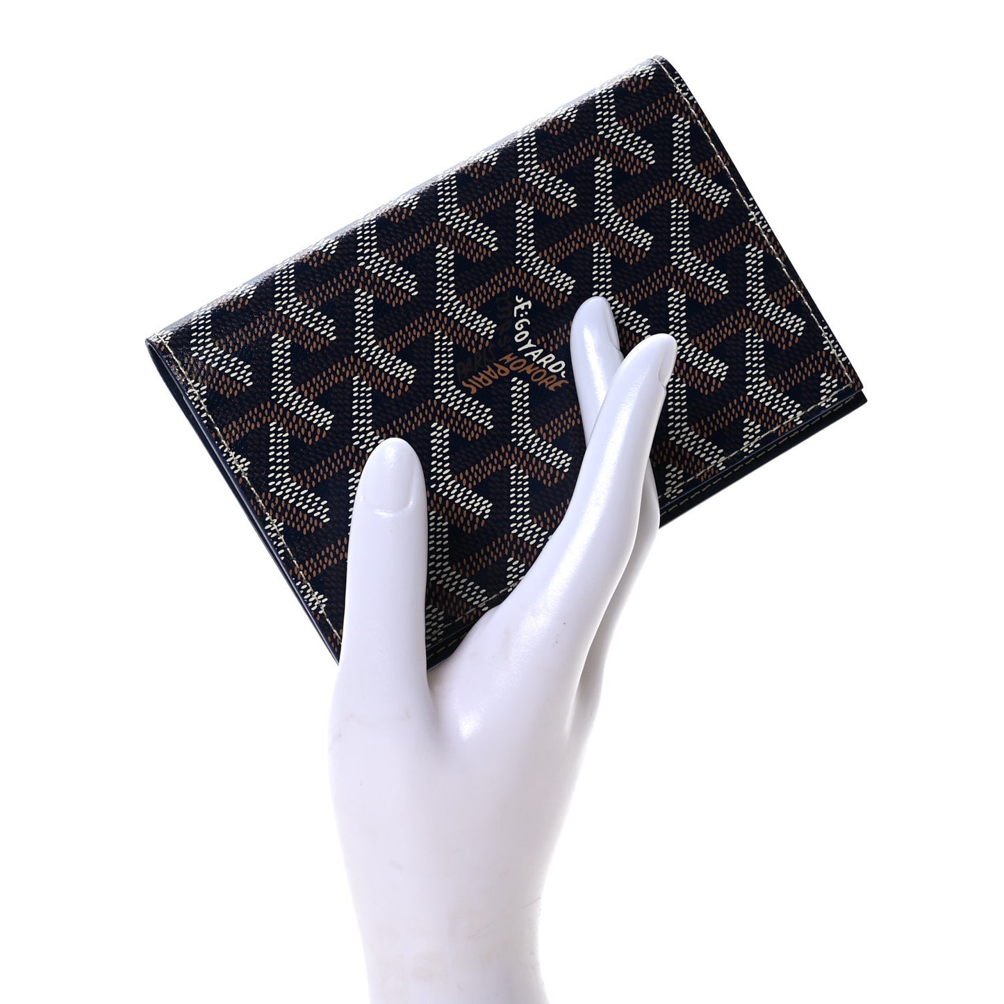 Goyardine Grenelle Passport Wallet Navy