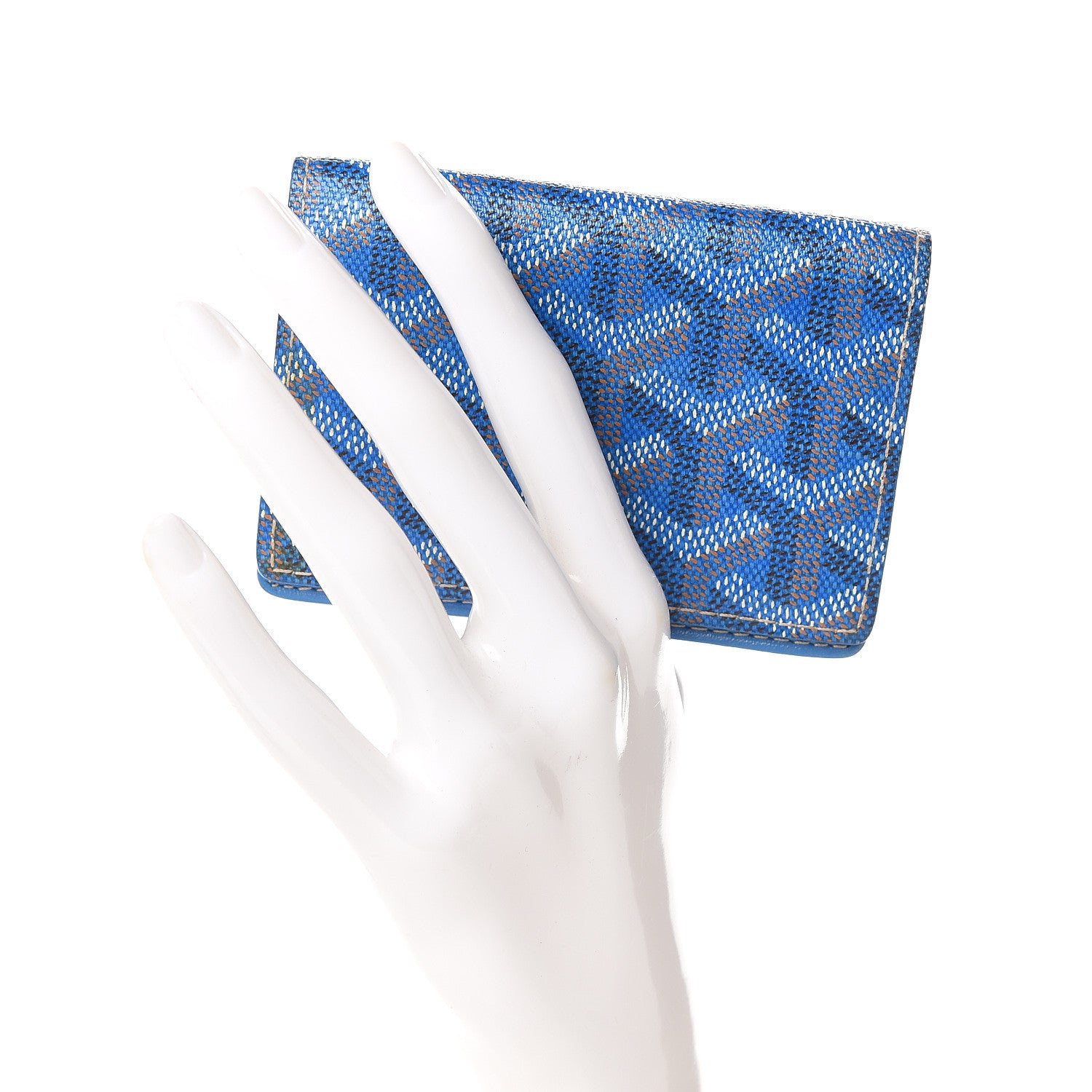 Goyard Goyardine Business Card Holder Sky Blue 2 of 9
