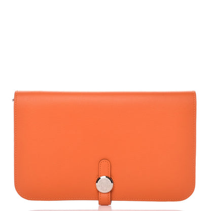 Hermes Swift Dogon Duo Wallet Orange 3 of 10